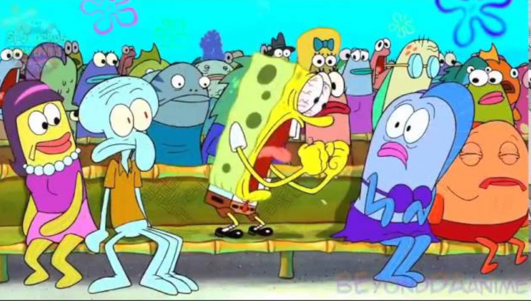 Spongbob celebrates Blank Meme Template