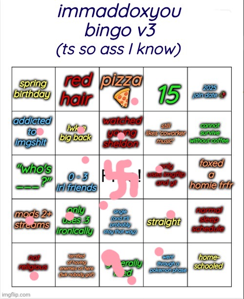 No bingo for me | image tagged in immaddoxyou bingo v3 | made w/ Imgflip meme maker