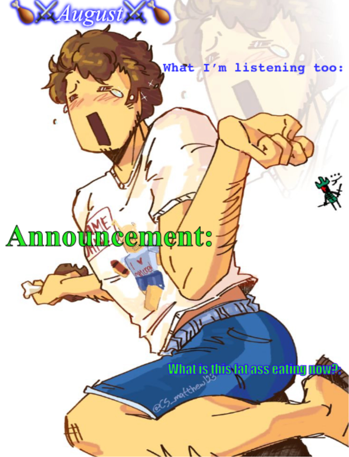 High Quality Announcing some shiz Blank Meme Template