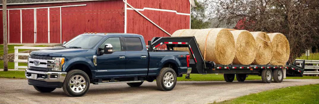Truck Towing A Trailer With Hay Bales In It Blank Meme Template
