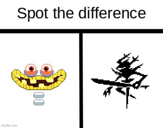 Spot the difference | image tagged in spot the difference | made w/ Imgflip meme maker