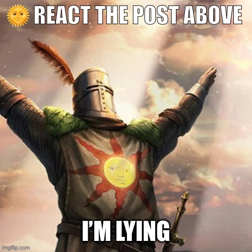 Sun react the post above | I’M LYING | image tagged in sun react the post above | made w/ Imgflip meme maker