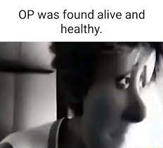 High Quality op was found alive and healthy Blank Meme Template