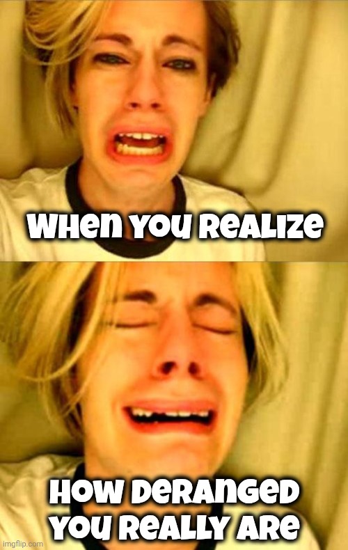 When you realize how Deranged you really are | image tagged in leave britney alone,leave alone | made w/ Imgflip meme maker