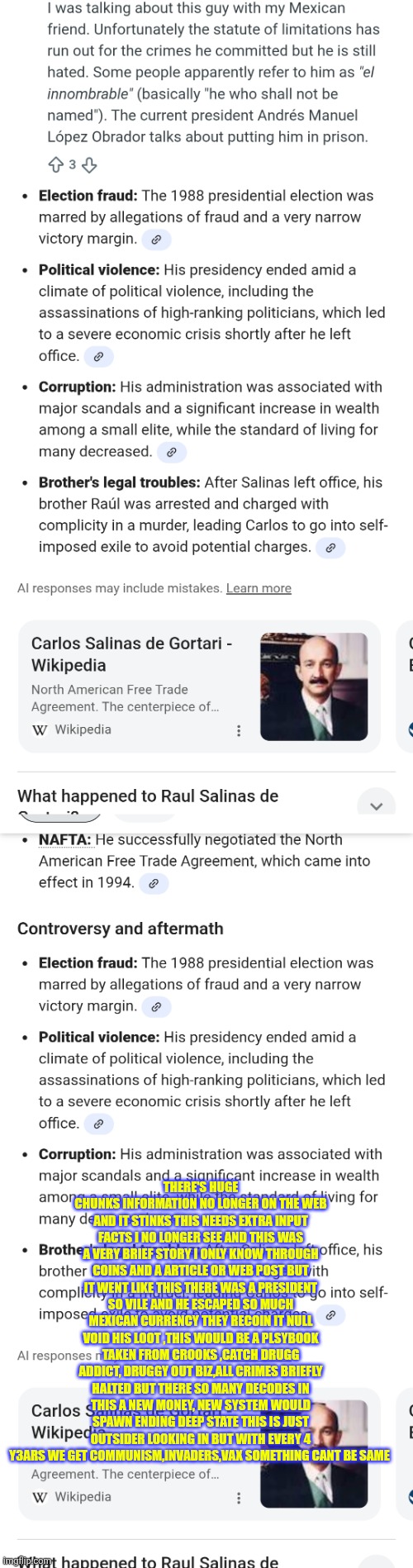 MEXICO CORRUPTION LESSON ENDS DEEP STATE? RECOIN bingo! | THERE'S HUGE CHUNKS INFORMATION NO LONGER ON THE WEB AND IT STINKS THIS NEEDS EXTRA INPUT FACTS I NO LONGER SEE AND THIS WAS A VERY BRIEF STORY I ONLY KNOW THROUGH COINS AND A ARTICLE OR WEB POST BUT IT WENT LIKE THIS THERE WAS A PRESIDENT SO VILE AND HE ESCAPED SO MUCH MEXICAN CURRENCY THEY RECOIN IT NULL VOID HIS LOOT ,THIS WOULD BE A PLSYBOOK TAKEN FROM CROOKS ,CATCH DRUGG ADDICT, DRUGGY OUT BIZ,ALL CRIMES BRIEFLY HALTED BUT THERE SO MANY DECODES IN THIS A NEW MONEY, NEW SYSTEM WOULD SPAWN ENDING DEEP STATE THIS IS JUST OUTSIDER LOOKING IN BUT WITH EVERY 4 Y3ARS WE GET COMMUNISM,INVADERS,VAX SOMETHING CANT BE SAME | image tagged in money,mexico | made w/ Imgflip meme maker
