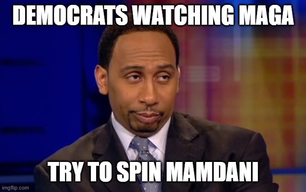 Yeah ok gym | DEMOCRATS WATCHING MAGA TRY TO SPIN MAMDANI | image tagged in yeah ok gym | made w/ Imgflip meme maker