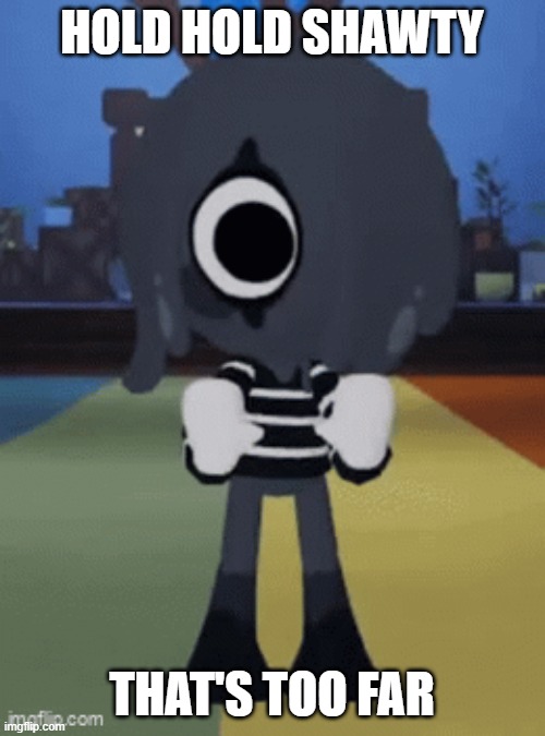 hold hold shawty | HOLD HOLD SHAWTY THAT'S TOO FAR | image tagged in hold hold shawty | made w/ Imgflip meme maker