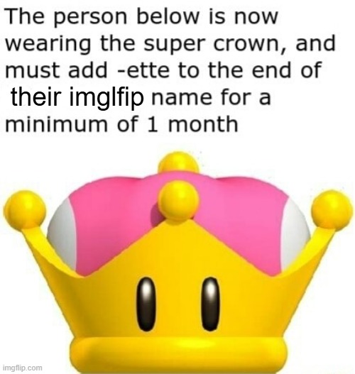 imglfip :) | their imglfip | image tagged in custom super crown effect,spelling error,in the new tab of course | made w/ Imgflip meme maker