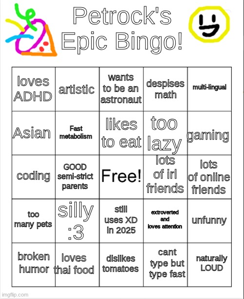 High Quality Petrock's Bingo Blank Meme Template