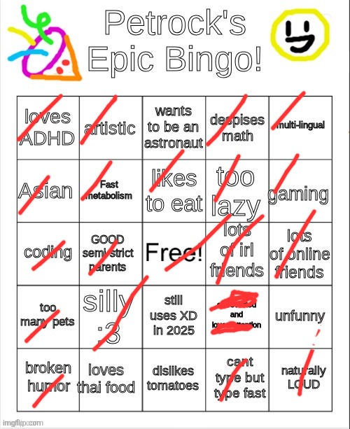 Petrock's Bingo | image tagged in petrock's bingo | made w/ Imgflip meme maker