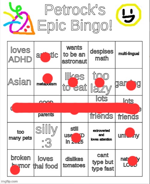 XD | image tagged in petrock's bingo | made w/ Imgflip meme maker