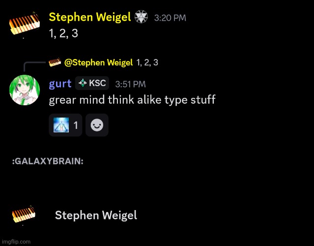 STEPHEN WEIGEL REACTED TO MY MESSAGE!!! | made w/ Imgflip meme maker