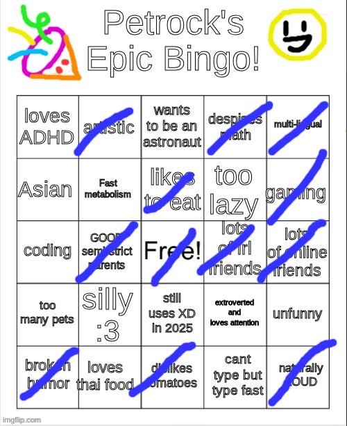 Petrock's Bingo | image tagged in petrock's bingo | made w/ Imgflip meme maker