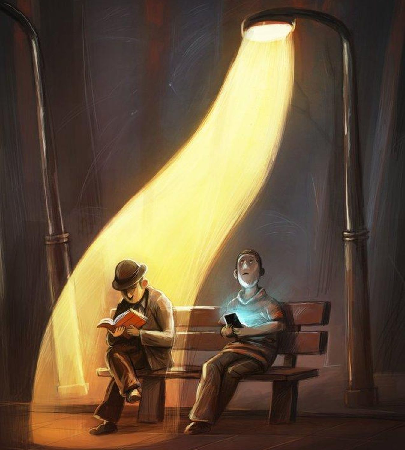 light shining on guy reading book meme template Blank Meme Template