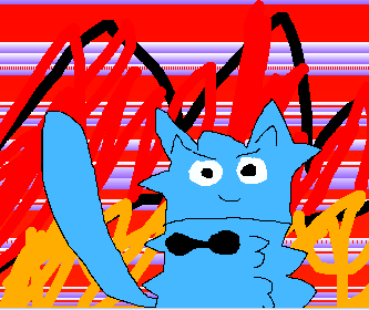 Breno The Cat (AntiCats) i burned it down Blank Meme Template