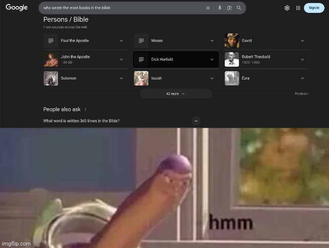 Hmmm | image tagged in hmmm yes,holy bible,software,artificial intelligence | made w/ Imgflip meme maker