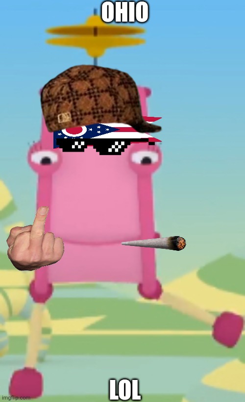 This Is Remake Version One Of My Old Memes From 2024 | OHIO; LOL | image tagged in goofy ahh drumba meme,memes,funny memes,goofy ahh,only in ohio,remake | made w/ Imgflip meme maker