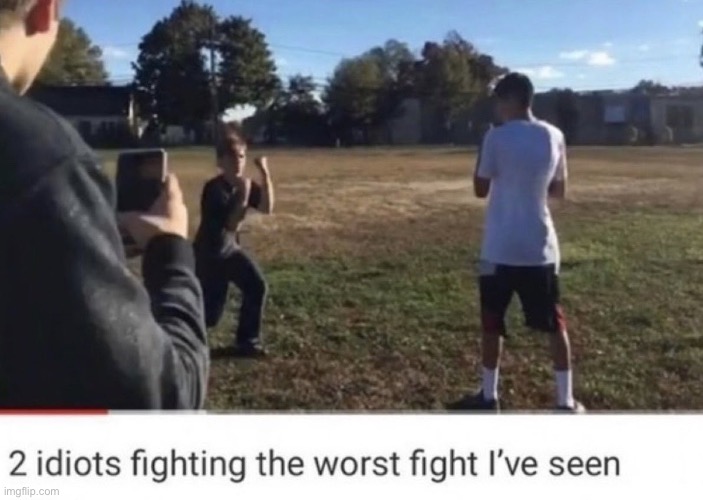 yea im leaving ts as well | image tagged in two idiots fighting | made w/ Imgflip meme maker