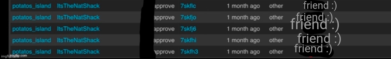 wonderful: nataliethemewtwogirl77 shows love to her fellow imgflippers | friend :); friend :); friend :); friend :); friend :) | made w/ Imgflip meme maker