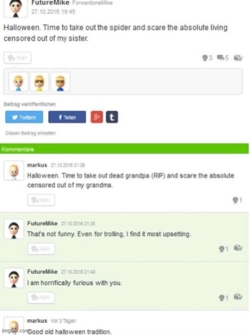 good old halloween tradition | made w/ Imgflip meme maker