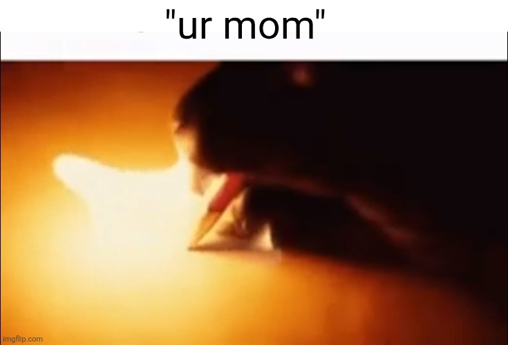 Writing Fire | "ur mom" | image tagged in writing fire | made w/ Imgflip meme maker