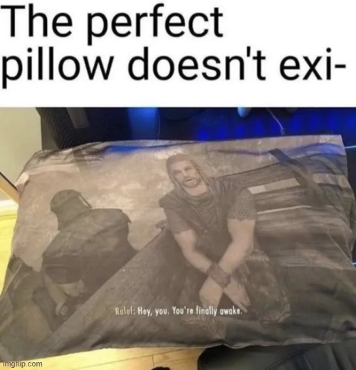 The perfect pillow | image tagged in memes,funny,elden ring | made w/ Imgflip meme maker