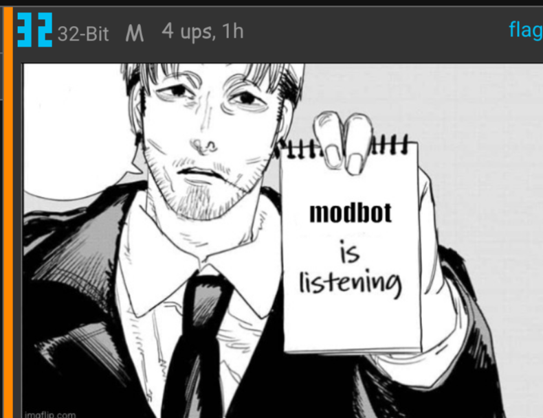 modbot is listening Blank Meme Template