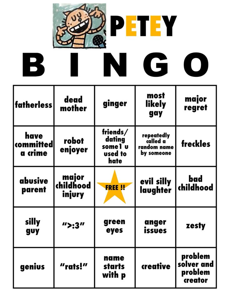 Petey bingo Blank Meme Template