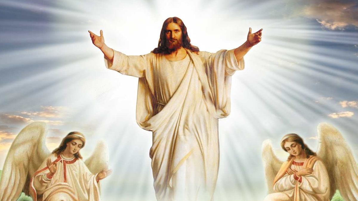 Jesus and angels Blank Meme Template