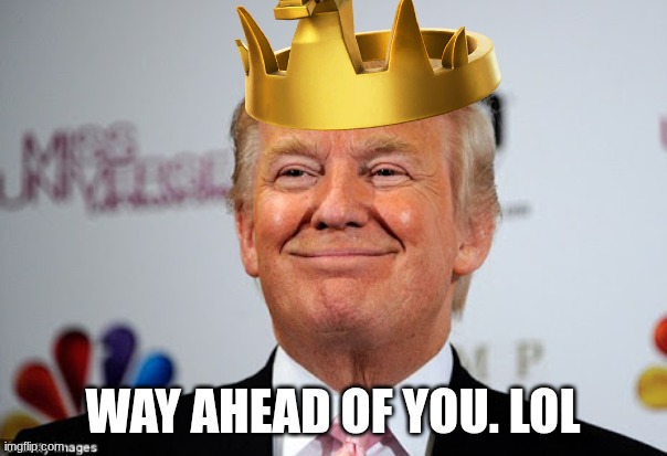 Donald trump approves | WAY AHEAD OF YOU. LOL | image tagged in donald trump approves | made w/ Imgflip meme maker