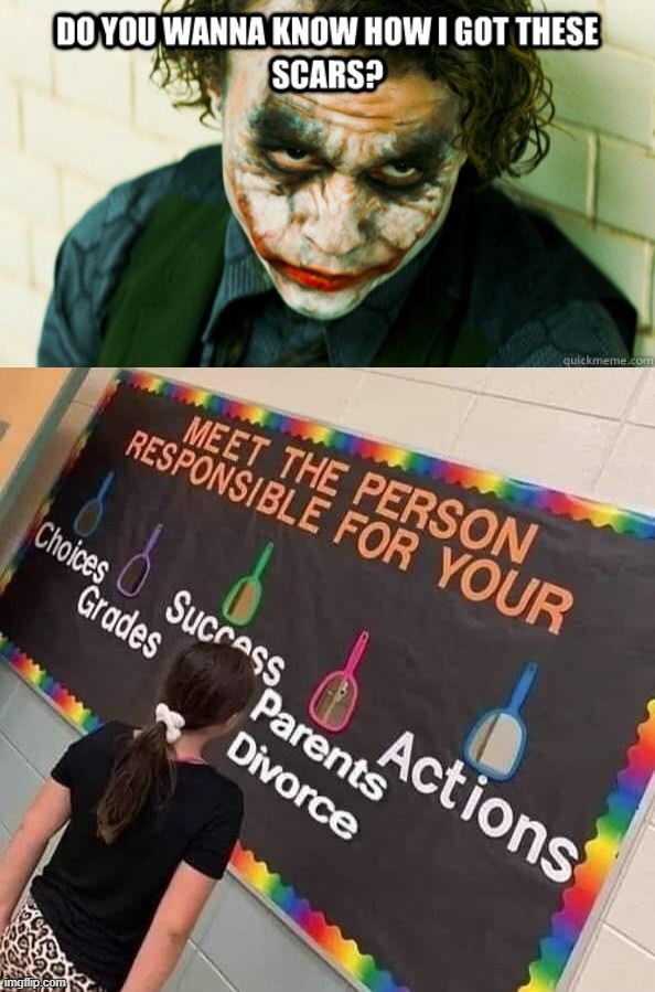 Blaming the kid | image tagged in do you wanna know how i got these scars | made w/ Imgflip meme maker