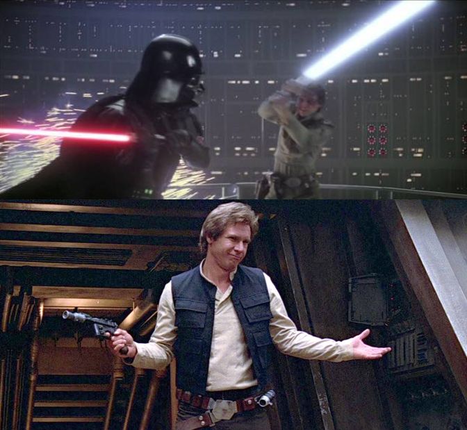 Han Solo shrug Blank Meme Template