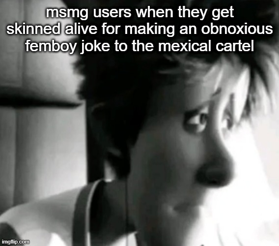 Sad guy | msmg users when they get skinned alive for making an obnoxious femboy joke to the mexical cartel | image tagged in sad guy | made w/ Imgflip meme maker