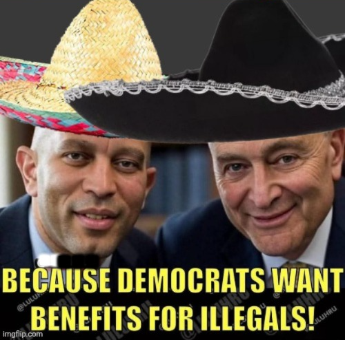Hakeem Jeffries & Chuck Schumer hats Blank Meme Template