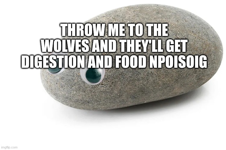 THROW ME TO THE WOLVES AND THEY'LL GET DIGESTION AND FOOD NPOISOIG | made w/ Imgflip meme maker