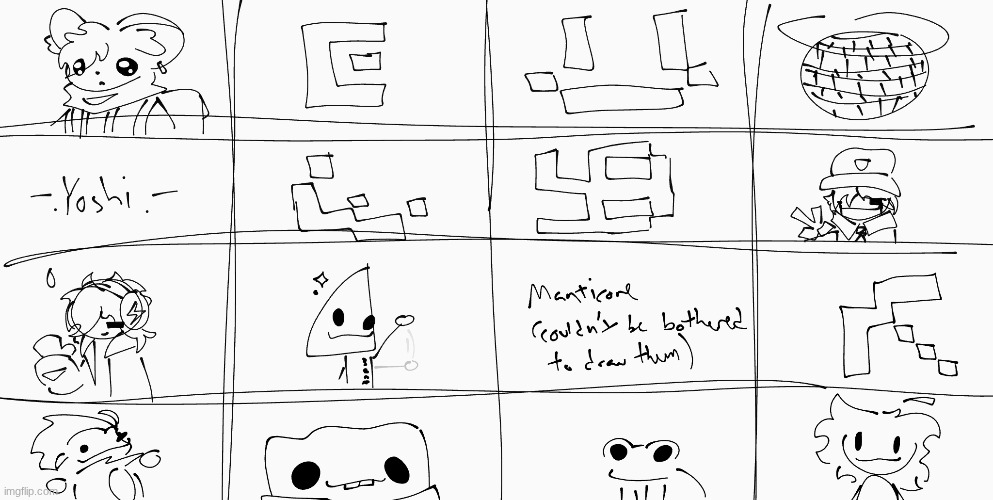 The complete cast (I'll explain the rules in the comments) | image tagged in e | made w/ Imgflip meme maker