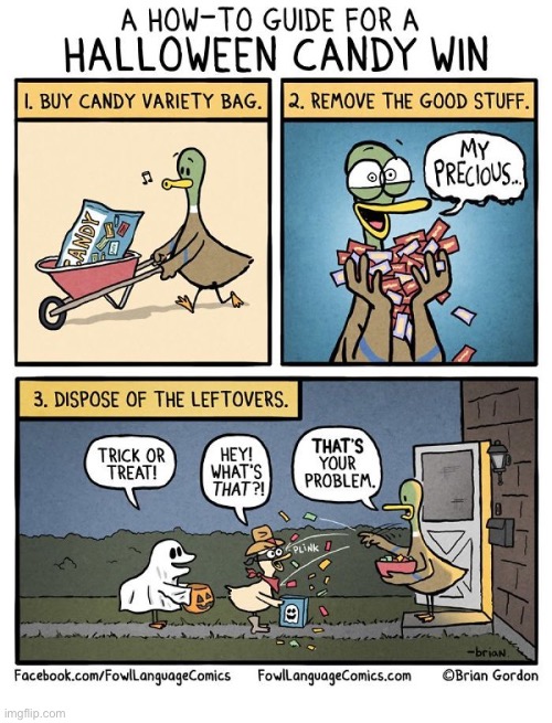 Especially #2… | image tagged in repost,fowl language,comics,halloween,candy,how to guide | made w/ Imgflip meme maker