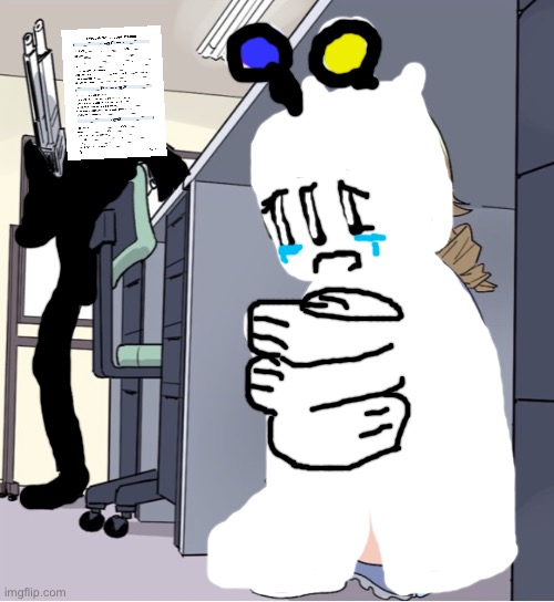 Anime Girl Hiding from Terminator | image tagged in anime girl hiding from terminator | made w/ Imgflip meme maker