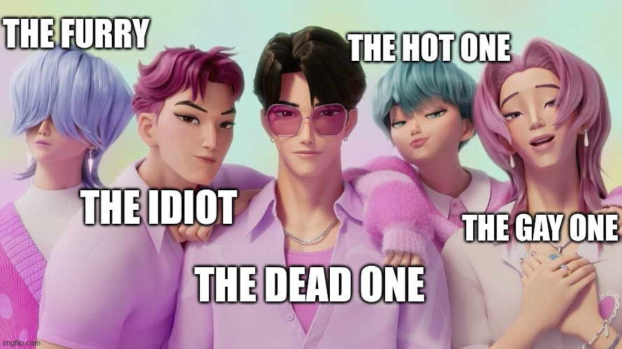 truth | THE FURRY; THE HOT ONE; THE IDIOT; THE GAY ONE; THE DEAD ONE | made w/ Imgflip meme maker