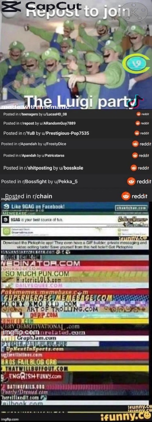 luigi party | image tagged in luigi party | made w/ Imgflip meme maker