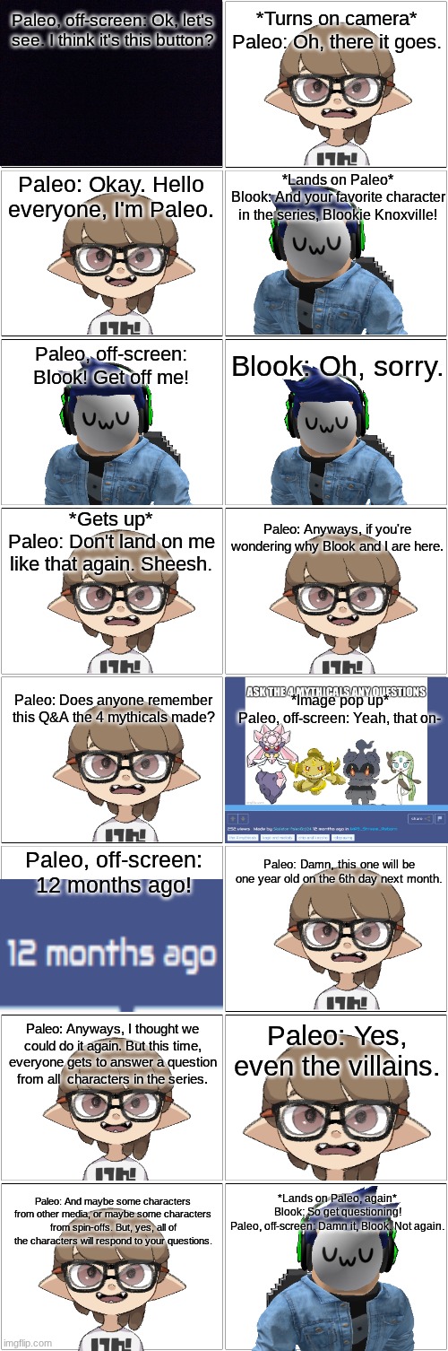 Q&A RP Opening.mp3 | image tagged in comic,paleo,blook | made w/ Imgflip meme maker