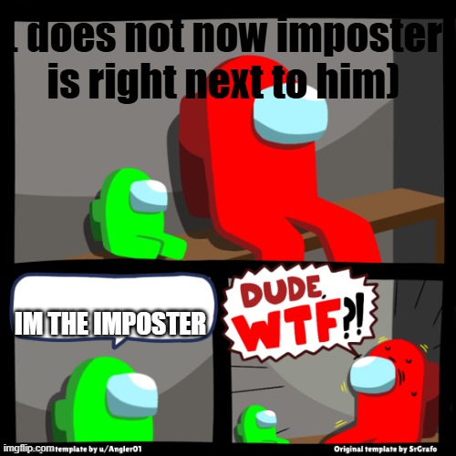 Sub to Bio - Roblox | ( does not now imposter is right next to him); IM THE IMPOSTER | image tagged in sub to bio - roblox | made w/ Imgflip meme maker