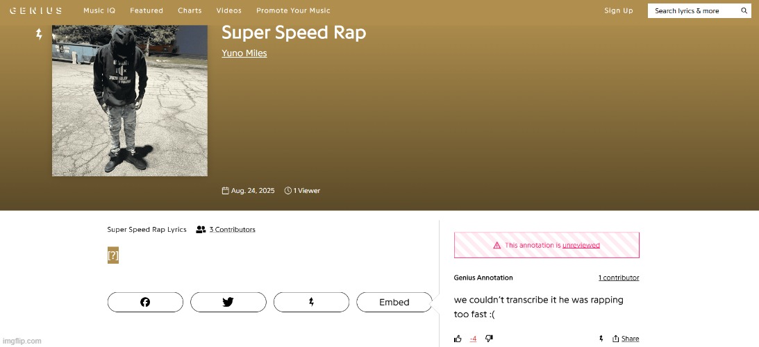 he's too fast ig | image tagged in yuno miles,shitpost | made w/ Imgflip meme maker