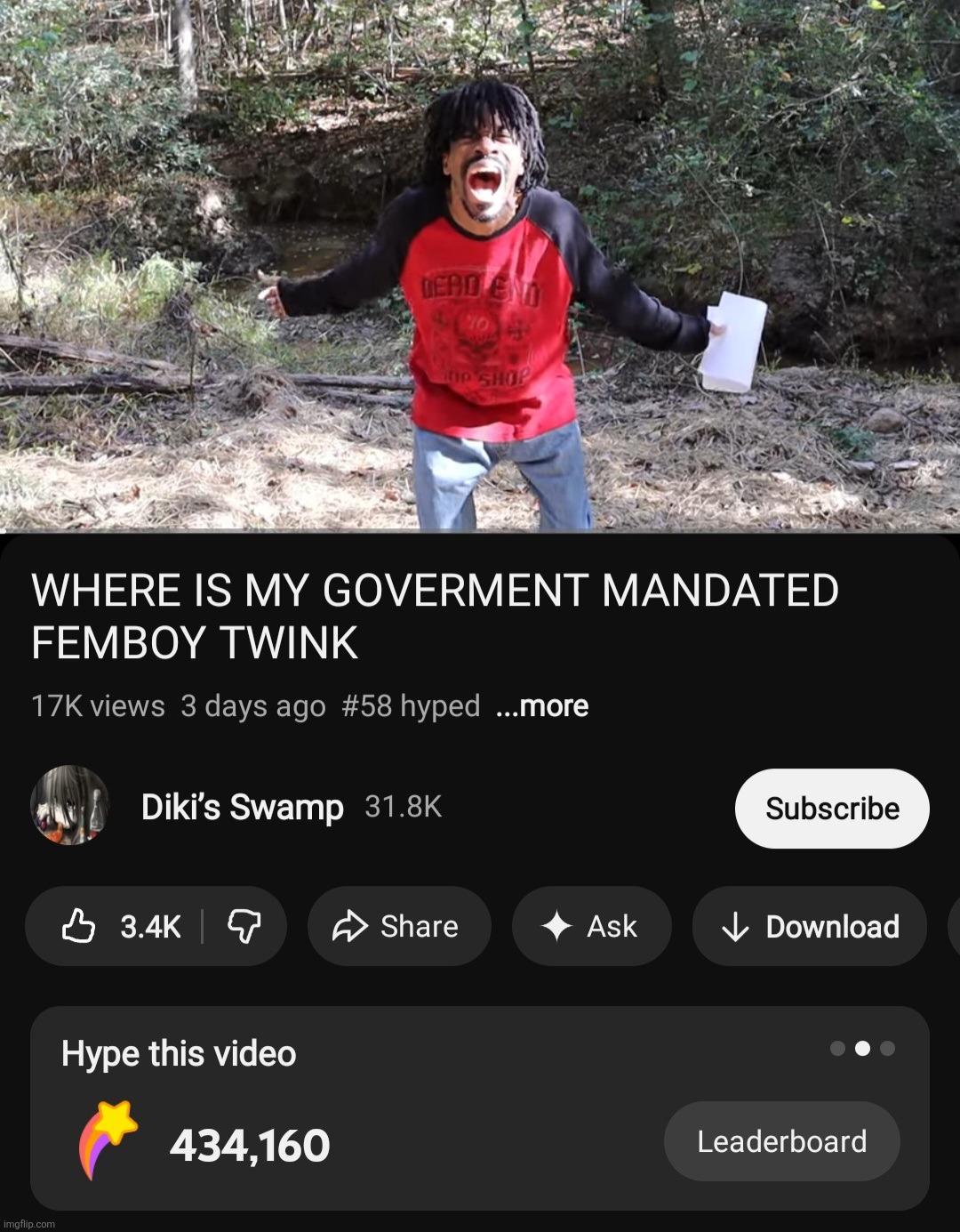 "The hype feature will shine more light on small creators" The hype feature: | made w/ Imgflip meme maker