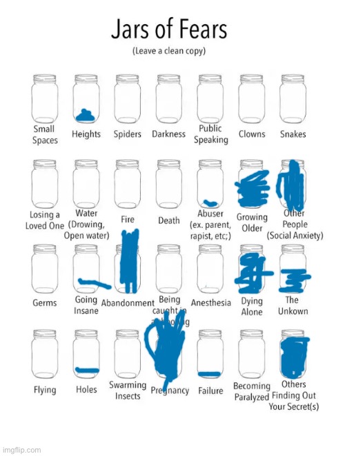 Jar of fears clear version | image tagged in jar of fears clear version | made w/ Imgflip meme maker