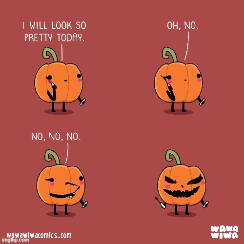 image tagged in pumpkin,makeup,mascara,jack-o-lantern,mess,halloween | made w/ Imgflip meme maker