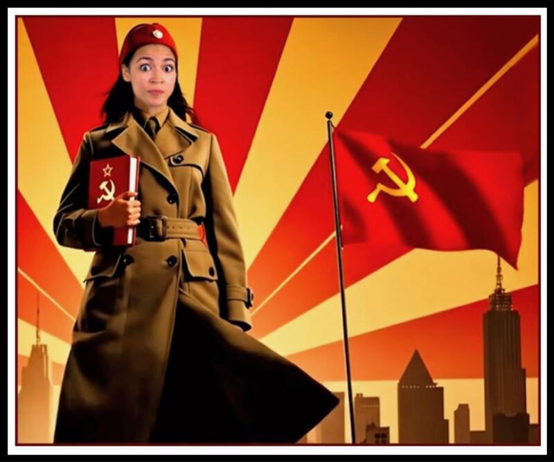 AOC Communist Blank Meme Template
