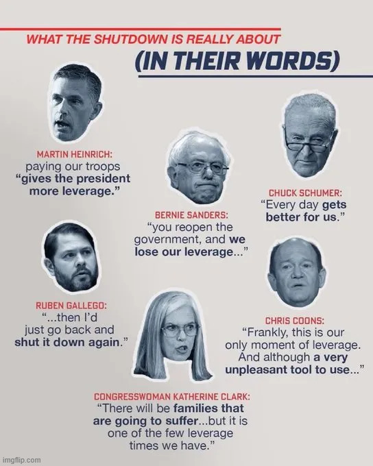 In their words... Yup... it's a democrat shutdown | image tagged in dems,own words,prove,it is their shutdown | made w/ Imgflip meme maker
