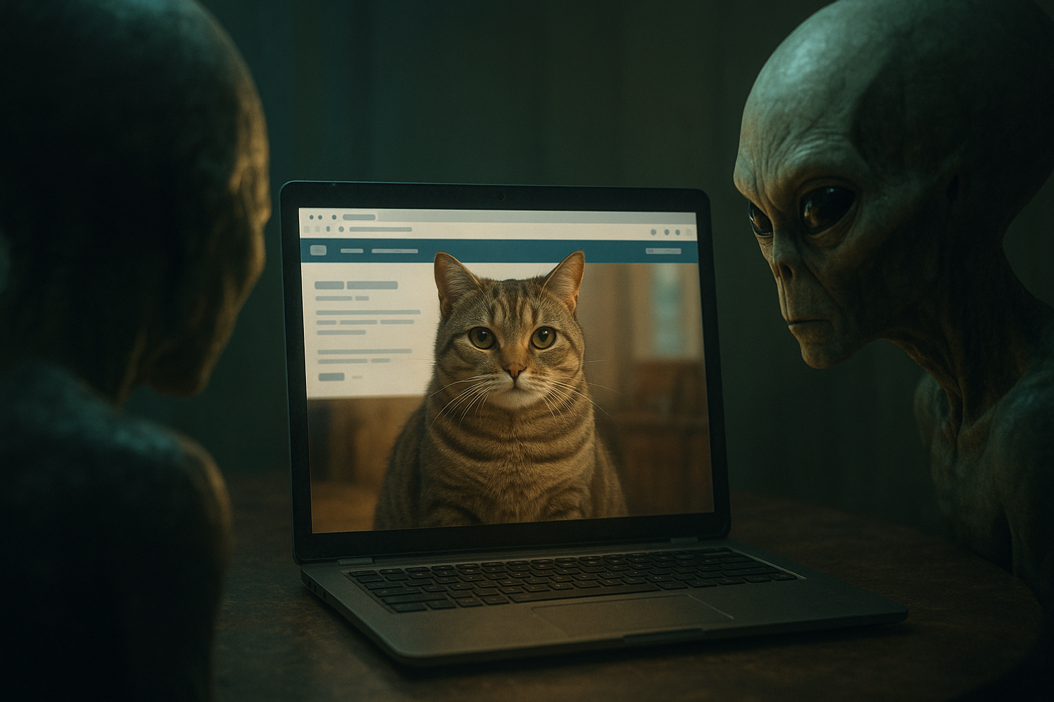 Aliens and Cats Blank Meme Template