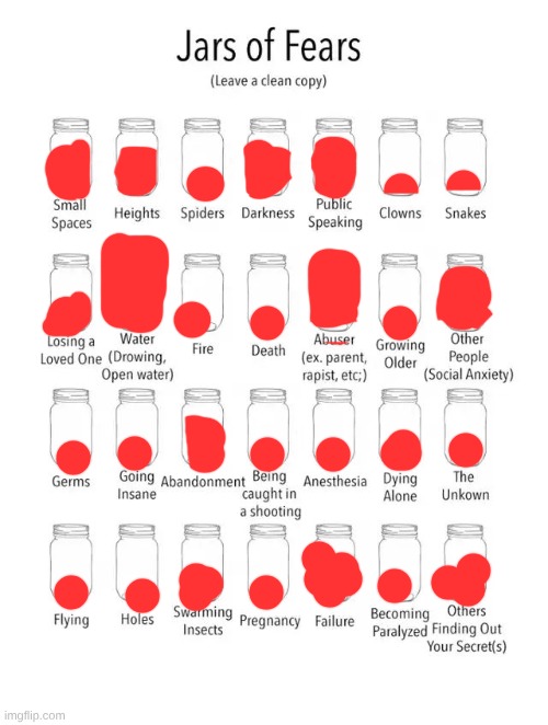 Jar of fears clear version | image tagged in jar of fears clear version | made w/ Imgflip meme maker